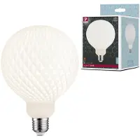 Paulmann LED-Leuchtmittel "White Lampion V1 G125 400lm 4,3W 3000K 230V", Energieeffizienz: F, weiß, L:17,5cm Ø:12,5cm, Leuchtmittel, LED-Leuchtmittel