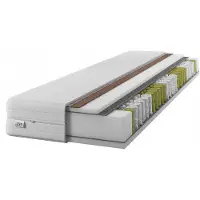 IZER Matratze GoldPLUS 140x190 cm mit KOKOS |Zweiseitig H3 und H4| 7 Zonen | Taschenfederkern | Versteppter Bezug | Federkernmatratze