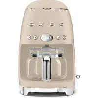 Smeg Programmierbare filterkaffeemaschine für 10 tassen, 1050 w, beigefarbenes leinen DCF02MLMEU