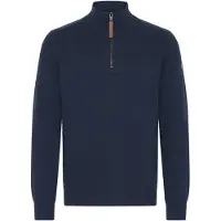 Blend Troyer "Troyer BHFintos", Herren, Gr. XL, blau (marineblaus), Obermaterial: 70% Baumwolle CO recyc.. 30% Polyester Pol. recyc.., Pullover Troyer
