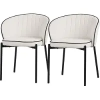 ML-Design Esszimmerstühle 2er Set Beige Küchenstühle mit Stoffbezug Metallbeinen Wohnzimmerstuhl mit Rückenlehne Polsterstühle für Esszimmer & Küche