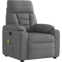 Syfax Massagesessel Dunkelgrau Mikrofasergewebe