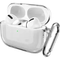 Cazy Silikonhülle für Apple AirPods Pro 3, inklusive Karabinerhaken, Schützt vor Kratzern und Stößen, Transparent