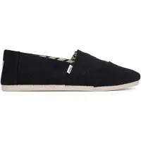 Toms Alpargata Classic Baumwoll Herren Schwarze Espadrilles