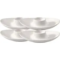 Villeroy & Boch Eierbecher "Eierbecher New Cottage Basic 15 x 11 cm 4er Set weiß", weiß, Porzellan, Eierbecher, Eierbecher