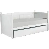 Kondela Hölzern Klappbett mit Zustellbett Glamis 90 - Weiß