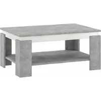 Kondela Piani Couchtisch - Beton / Weiß