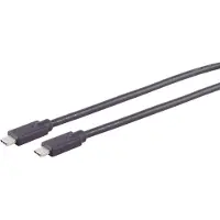 S/CONN USB-C Verbindungskabel, 2.0, 100W, schwarz, 3m