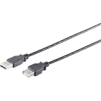 S/CONN USB-A Verlängerungskabel 2.0 schwarz 5m