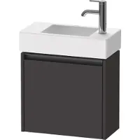 Duravit Ketho.2 Waschtischunterbau wandhängend, 1 Tür, Anschlag links, 484x440x238mm, für Vero Air 072450, K25072L80800000, Farbe: Graphit Supermatt Dekor