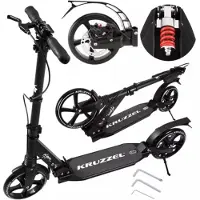 Kruzzel 26142 Klapproller Hyperion B, gefedert, Räder 200 mm, schwarz