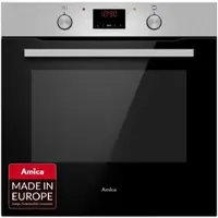 Amica Backofen, Energieeffizienz: A, schwarz, B:59,5cm H:59,5cm T:57,5cm, Backöfen, Großer Garraum, klare Sicht und einfache Reinigung für ruhiges Backen, Backofen