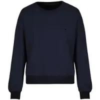 Trigema Sweatshirt "Dünnes Sweatshirt", Damen, Gr. M, blau (navy), Sweatware, 50% Baumwolle, 50% Polyester, Basic, Rundhals, Sweatshirts Sweatshirt