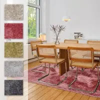 Astra Teppich "Stevie 250", rot (altrosa), B:80cm H:9mm L:150cm, Polypropylen, Teppiche, Teppich, weicher Kurzflor, gewebt, Wohnzimmer, Schlafzimmer