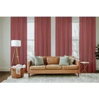 HOMEbasics Vorhang HOME BASICS "SOFTY" Gr. 3, lila (beere), B:140cm H:245cm, Polyester, Gardinen, Vorhang, Ösenschal SOFTY Uni