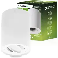 LUMILED Aufbauleuchte Aufbauspot Aufbaustrahler Aufbauleuchte Aufputz GU10 LED Deckenspot Downlight schwenkbar Deckenlampe Rund Weiß 125 mm