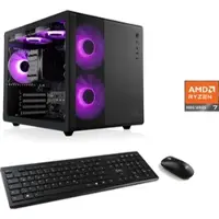 CSL PC "Cube V24227", schwarz, Microsoft Windows 11 Home (64 Bit), AMD Radeon 780M, 16 GB RAM 500 GB SSD, Desktop-PCs, PC
