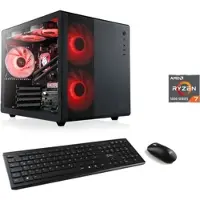 CSL PC "Cube V24201", schwarz, Microsoft Windows 11 Home (64 Bit), 32 GB RAM 1.000 GB SSD, Desktop-PCs, PC