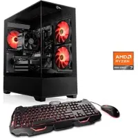 CSL Gaming-PC "AeroVision V24314", schwarz, Microsoft Windows 11 Home (64 Bit), GeForce RTX 4060, 16 GB RAM 500 GB SSD, Desktop-PCs, Gaming-PC