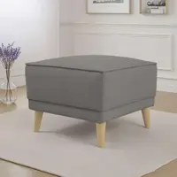 Otto Home Polsterhocker "Oland Skandi", grau, B:56cm H:45cm T:58cm, 100% Polyester, Hocker, Polsterhocker, passend zur Serie Oland Skandi, Skandi-Design, Massivholzfüße