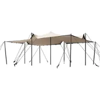 TOOLPORT Professional Stretchzelt 4,5x6m mit Aluminiumgestänge wasserdicht für Events