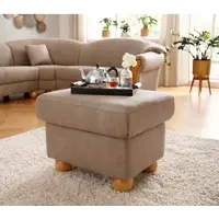 Home affaire Hocker "Milano Vintage", beige, B:62cm H:45cm T:50cm, 100% Polyester, Hocker, Hocker