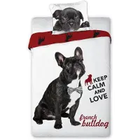 Faro Hunde Bettwäsche 2tlg Set 155-160x200 n Garnitur Bettbezug Welpen