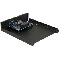 DeLOCK 63962, 8,89 cm (3.5"), I/O ports panel, Schwarz, Metall, 5 Gbit/s, 102 mm