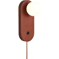 Good&Mojo Wandlampe Java, braun, Glas/Bambus, Stecker