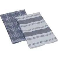 Egeria Geschirrtuch "VIVA", blau, B:40cm L:60cm, Obermaterial: 100% Baumwolle, Geschirrtücher, Geschirrtuch, 2x 40x60 cm