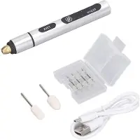 Gistuch Mini-Schleifstift, wiederaufladbar, CW/CCW, 3 Geschwindigkeiten, elektrisches Rotationsschleifwerkzeug, eingebauter Akku