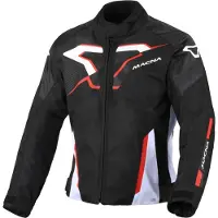 Macna TAZAR 2.0 Damen Textiljacke M in rot/schwarz/weiß