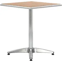 Syfax Gartentisch Silbern 60x60x70 cm Aluminium und WPC