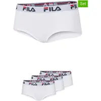 FILA Retro Pants "WOMAN CULOTTE", Damen, Gr. M, weiß, Obermaterial: 95% Baumwolle, 5% Elasthan, unifarben, körpernah, Unterhosen Retro Pants, elastischer Logobund