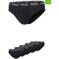 FILA Slip "MAN BRIEF", Herren, Gr. M, schwarz, Obermaterial: 95% Baumwolle, 5% Elasthan, unifarben, körpernah, Unterhosen Slip, mit feuchtigkeitsableitender Technologie