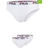 FILA Slip "MAN BRIEF", Herren, Gr. XXL, weiß, Jersey, Obermaterial: 95% Baumwolle, 5% Elasthan, unifarben, körpernah, Unterhosen Slip, mit elastischem Logobund