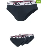 FILA Slip "MAN BRIEF", Herren, Gr. XL, blau (navy), Jersey, Obermaterial: 95% Baumwolle, 5% Elasthan, körpernah, Unterhosen Slip, mit elastischem Logobund