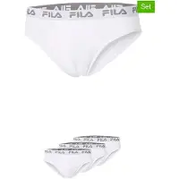 FILA Slip "MAN BRIEF", Herren, Gr. XXL, weiß, Jersey, Obermaterial: 95% Baumwolle, 5% Elasthan, bedruckt, unifarben, körpernah, Unterhosen Slip, elastischer Logobund