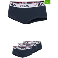 FILA Retro Pants "WOMAN CULOTTE", Damen, Gr. M, blau (navy), Obermaterial: 95% Baumwolle, 5% Elasthan, unifarben, körpernah, Unterhosen Retro Pants, elastischer Logobund