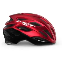 Met ESTRO MIPS Fahrradhelm, schwarz-rot glänzend, Größe M