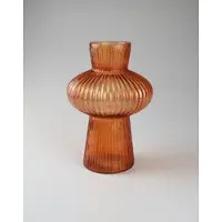 Am Design Dekovase "aus Glas", orange, B:15cm H:21cm, Glas, Vasen, Dekovase, 2er Set, BxH: 15x21 cm