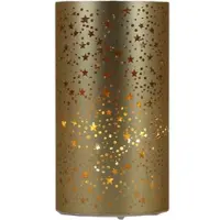 Am Design LED Dekolicht "LED Windlicht Stern", gold (goldfarben), H:14cm Ø:9cm, Leuchten, LED Dekolicht, Weihnachtsdeko, 2er Set, Batteriebetrieb