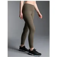 Trigema Leggings "Leggings mit reflektierendem Schwinge", Damen, Gr. M, US-Größen, khaki, Single Jersey, 75% Nylon, 25% Elasthan, Hosen Leggings