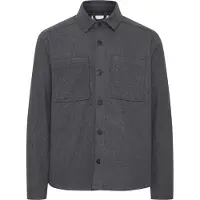 !Solid Langarmhemd SOLID "Langarmhemd SDTam", Herren, Gr. M, N-Gr, grau (medium grau melange), Obermaterial: 100% Polyester PES., Hemden Langarmhemd