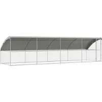 vidaXL Hundekäfig 4 stk. Silber 8 x 2 x 2 m Verzinkter Stahl