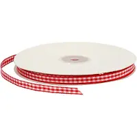 Creativ Company Dekoband, B 6 mm, Rot/Weiß, 50m