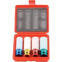 Elmag Schlagnussen-Satz 1/2, lange Version, SW 17,19,21,22 mm, Anti-Kratz beschichtet