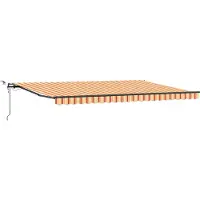 vidaXL Ausziehbare Markise Gelb und Orange 500 x 300 cm Polyester