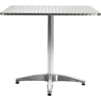 Syfax Gartentisch Silbern 80x80x70 cm Aluminium