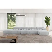 ALTDECOR Modulares Sofa Ecksofa in L-Form - Lizur-L3 - 475x160x70 cm Grau Corner modular Sofa Eckcouch Couch Wohnlandschaft Cauchsofa Polstersofa